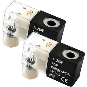 Baomain Coil Voltage AC 220V For Pneumatic Solenoid Valve 4V210-08&4V230C-08 Pack of 2