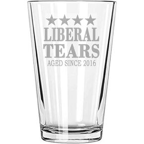 Liberal Tears Donald Trump MAGA make america great again Republican Idea Wine Glass (10 oz rock whickey glass)