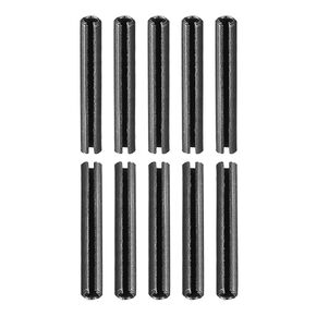 1.7mmx8mm(DxL) Slotted Spring Pin - 30Pack - Good for Home Machine Fastener - Carbon Steel Spring Dowel Tension Roll Pin - Black