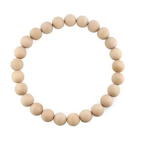 Darware Farmhouse Wood Beaded Wreath Base (13-Inch), Rustic Bead Ring for DIY, Crafts, and Floral Decor
