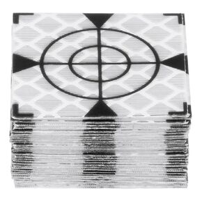 30pcs Survey Reflector Sheets 30x30mm Self-adhesive Reflective Tape Survey Target Mark for Total Stations, Silver Tone