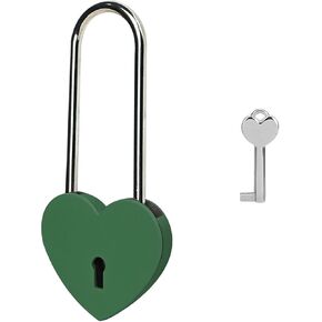 2PCS Single Heart Lock with Key 3.5 Inches,50mm Love Padlock Matte Finish Blue Metal Love Lock for Lovelock Bridge,Card Box,Jewelry Box,Diary Book,Handbag