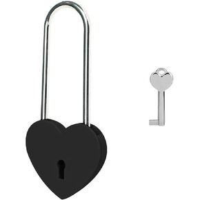 قطعتان من قفل القلب المفرد مع مفتاح 3.5 بوصة، قفل الحب 50 مم بلمسة نهائية غير لامعة قفل معدني أزرق لجسر لوفلوك، صندوق البطاقات، صندوق المجوهرات، كتاب اليوميات، حقيبة اليد in Kuwait