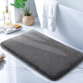 SONORO KATE Bathroom Rugs, Extra Thick Soft Shaggy Bath Rugs, Non-Slip Water Absorbent, Machine Washable Bath mat for Bathroom, Shower, Kitchen and Tub (Beige,17"×24")