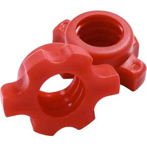 2PCS Dumbbell Nuts, Anti Slip Spinlock Collar Screw Red Spinlock Collar Screw for Weightlifting Fitness