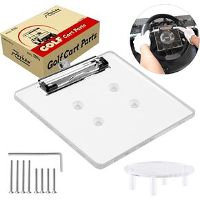 Roykaw Golf Cart Scorecard Pro Holder with Pencil Holder Compatible with Club Car EZGO Yamaha - Upgrade The Clips/Not Easy Slip