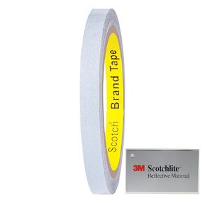 Made from 3M 610C Reflective Tape Outdoor high Visibility Strips Safety Waterproof Conspicuity Strong Adhesive Vehicle Trailer Boats Signs car Trucks Bikes (Silver, 0.2inch/5mm x 33feet/10m)