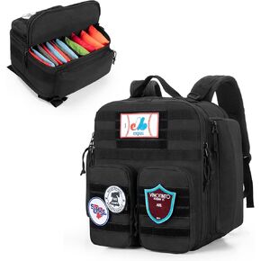 DSLEAF Cornhole Backpack Holds 16-24 Cornhole Bags, Cornhole Patch Bag with Padded Shoulder Straps and Extra Pockets for Tossing Games (Patent Design)