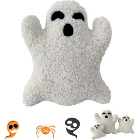 Ghost Pillow, Cute Ghost Plush Ghost Shaped Pillow, Ghost Decorative Throw Pillow, Ghost Spooky Pillows, Ghost Stuffed Animal for Sofa Bed Holiday Party Children Gift.