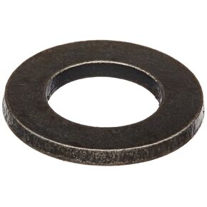 Small Parts 18-8 Stainless Steel Flat Washer, Black Oxide Finish, #6 Hole Size, 9/64" ID, 3/8" OD, 0.03" Nominal Thickness (Pack of 100)