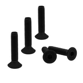 RISON Titanium Screws M2x8mm Screws 10Pcs DIN7991 Titanium Countersunk Hex Socket Cap Screws GR2 Small Bolts Countersunk Flat Head Hex Socket Cap Screw Bolt Black Titanium Bolt