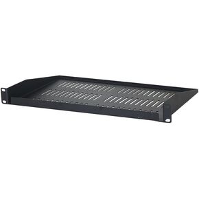 Quest Manufacturing Single-Sided Non-Vented Cantilever Shelf, 1 Unit, 19" x 12"D, Black (ES0319-0112)