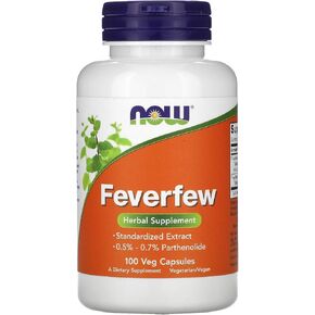 NOW Foods Feverfew Veg Capsules - 100 ct