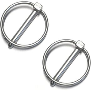 US STAINLESS 2 Pieces Stainless Steel 316 Linch Pin Ring Catch 10.6mm or 3/8" Marine Grade