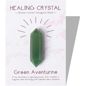 Runyangshi Natural Citrine Crystal Stone Double Pointed Crystal Point 6 Faceted Chakra Reiki Healing Stone Crystal Gemstone Gift
