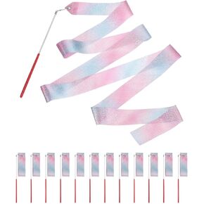 uxcell Sparkling Dance Ribbon Flash Gymnastics Ribbon Streamers