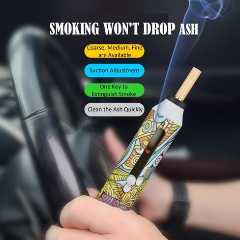 Stylish Mifopxtep Handheld portable cigarettes Car Ashtray(Leaf pattern),No Ash Spills Perfect for Travelers Gift for Smokers in Saudi Arabia