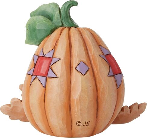Enesco Jim Shore Heartwood Creek Harvest Pumpkin with Bounty Miniature Figurine, 4 Inch, Multicolor in Saudi Arabia