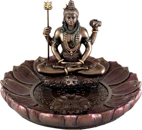 Top Collection Hindu God Shiva in Meditation Round Incense Holder Plate Incense Burner in Kuwait
