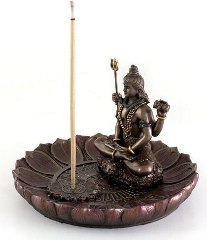 Top Collection Hindu God Shiva in Meditation Round Incense Holder Plate Incense Burner in Kuwait