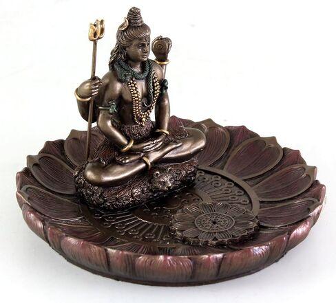 Top Collection Hindu God Shiva in Meditation Round Incense Holder Plate Incense Burner in Kuwait