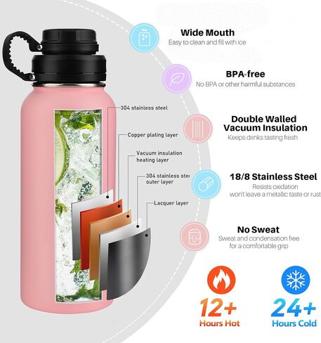 Fruit Tea Infuser Bottle Stainless Steel Travel Water Bottle with Infuser & Tea Strainer Filter Insulated Tea Bottles with Straw & 2 Lids Metal Thermal Cup Vacuum Insulation Bottle for Hot Cold Drinks in Saudi Arabia