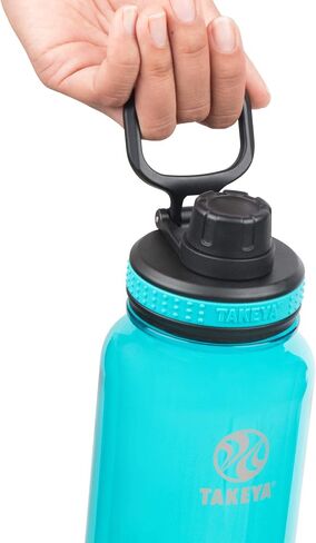 Takeya 24 oz Tritan Plastic Sport Water Bottle with Spout Lid, Premium Quality, BPA Free Food Grade Materials, Ocean in Saudi Arabia