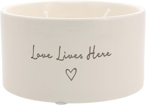 Pavilion - Home Sweet Home - 10 oz Soy Wax Ceramic Vessel Candle Housewarming Apartment-Warming Gift Present Neutral Home Decor in Saudi Arabia