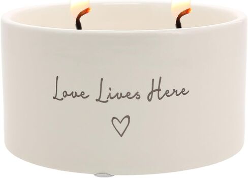 Pavilion - Home Sweet Home - 10 oz Soy Wax Ceramic Vessel Candle Housewarming Apartment-Warming Gift Present Neutral Home Decor in Saudi Arabia