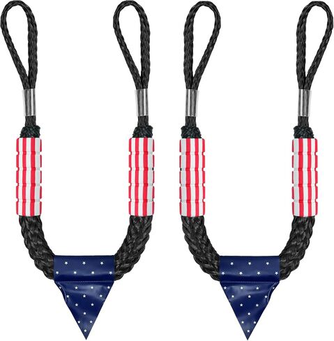 2PCS Dock Lines 4FT Premium Bungee Boat Lines Boat Accessories Mooring Ropes Docking Line for Jet Ski or PWC or Other Boats Easy Boarding(Black&Red&Blue, 4Feet) in Saudi Arabia