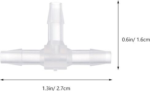 Homoyoyo 10pcs T-shaped Plastic Tee 2mm Plastic Tee Plastic Barb Fittings Aquarium Airline Hose Airline Check Valve Plastic Fish Tank 3 Way Hose Parts Air Valve in Saudi Arabia