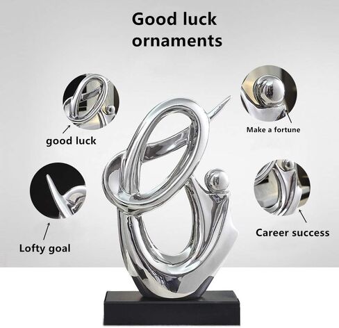 Anding Home Decoration,Silver Ceramic Porcelain Sculpture,Ceramic Creative Decoration, Office Countertop Decoration, Gift in Saudi Arabia