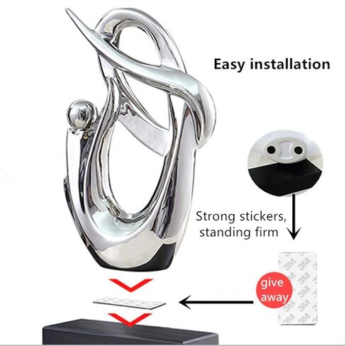 Anding Home Decoration,Silver Ceramic Porcelain Sculpture,Ceramic Creative Decoration, Office Countertop Decoration, Gift in Saudi Arabia