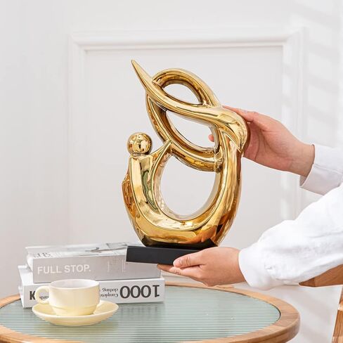 Anding Home Decoration,Silver Ceramic Porcelain Sculpture,Ceramic Creative Decoration, Office Countertop Decoration, Gift in Saudi Arabia