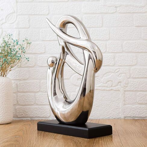 Anding Home Decoration,Silver Ceramic Porcelain Sculpture,Ceramic Creative Decoration, Office Countertop Decoration, Gift in Kuwait