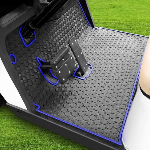Golf Cart Floor Mat for EZGO TXT,Upgraded Non-Slip Back Improved Coverage Liner Mats Replacement with 5/16" Thick Rubber,Fits EZGO TXT (1994+), EX1 (2020), Valor, Cushman Workhorse & Express S4 in Kuwait