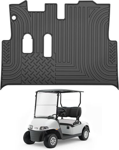 سجادة أرضية عربة الجولف Powerty متوافقة مع EZGO RXV (2008-2022) و2Five (2009+) ملحقات سجادة عربة الجولف ذات التغطية الكاملة لجميع الأحوال الجوية، سجادة بطانة أرضية عربة الجولف غير قابلة للانزلاق - أسود in Kuwait