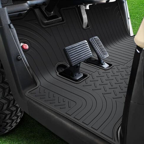سجادة أرضية عربة الجولف Powerty متوافقة مع EZGO RXV (2008-2022) و2Five (2009+) ملحقات سجادة عربة الجولف ذات التغطية الكاملة لجميع الأحوال الجوية، سجادة بطانة أرضية عربة الجولف غير قابلة للانزلاق - أسود in Kuwait