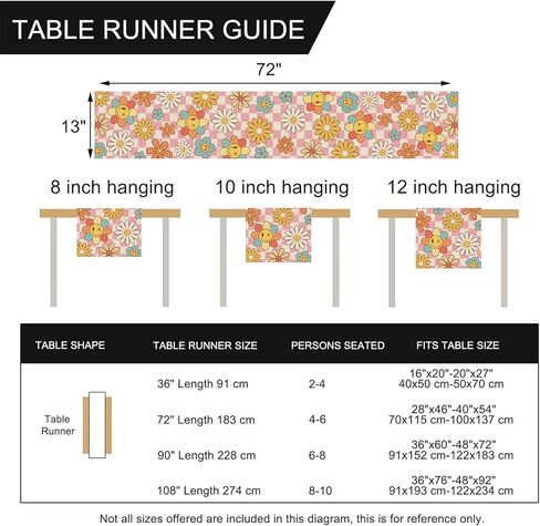 سليم الربيع الصيف عباد الشمس الجدول عداء، الزهور زهرة يترك خريف الخريف الأسود مطبخ طاولة الطعام ديكور، ديكور المنزل الموسمي داخلي في الهواء الطلق الطرف العرض 13 × 72 بوصة in Kuwait