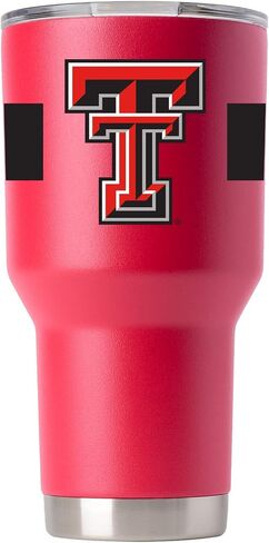 كوب أحمر من Gametime Sidekicks Texas Tech بسعة 30 أونصة - مرخص رسميًا، من الفولاذ المقاوم للصدأ 18/8، بجدار مزدوج، معزول بالفراغ، شعارات مطبوعة بالأشعة فوق البنفسجية LED، بدون عرق، يبقى ساخنًا/باردًا - 360 التفاف in Saudi Arabia