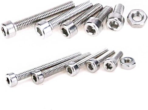 Hilitchi 420pcs M2 M3 Stainless Steel Hex Socket Head Cap Screws Nuts Assortment Kit with Box (304 Stainless Steel) in Saudi Arabia