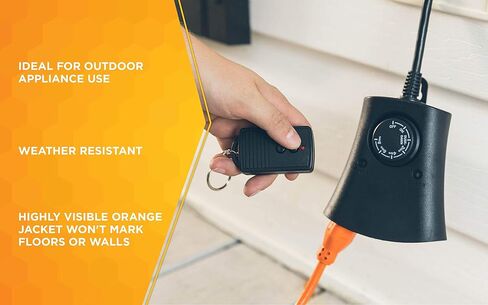Southwire 2309SW8803 16/3 Vinyl Outdoor Extension Cord, Weather Resistant Flexible Vinyl Jacket, 3- Pronged, 100-Foot Extension Cord, 10 AMP, 1250 Watts, Orange in Saudi Arabia