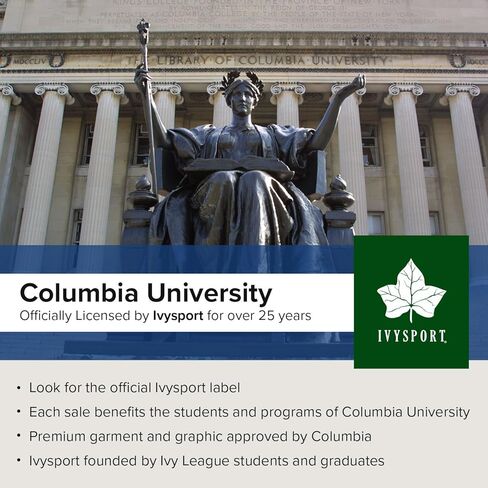 Columbia University Short Sleeve Classic Fit Cotton T-Shirt with Crown Logo in Kuwait