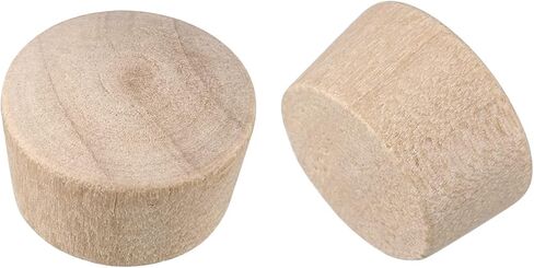 uxcell 1/2 Inch and 7/16 Inch Wood Button Top Plugs Cherry Hardwood Furniture Plugs 9/25 Inch Height 100pcs in Saudi Arabia