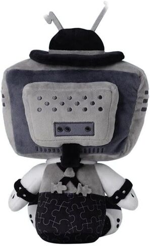 Mr. Puzzles Plush, Puzzlevision, SMG4 Game Fans Gift,Pillow for Kids and Adults (Mr Puzzles Happy) (B), Black in Saudi Arabia