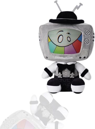 Mr. Puzzles Plush, Puzzlevision, SMG4 Game Fans Gift,Pillow for Kids and Adults (Mr Puzzles Happy) (B), Black in Saudi Arabia
