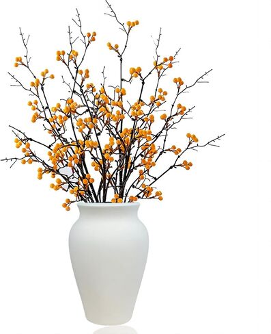 Ceramic Black Vase Home Decor, 9 Inch Wide Mouth Pottery Vase, Vintage Farmhouse Vase Boho Neutral Decor, Terracotta Rustic Vase for Living Room, Entryway, Floor, Mantel Decoration in Kuwait