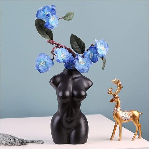 Black Vase Female Body Vase Human Body Shaped Vase Female Form Cute Bud Flower Planter Vases Body Vase Vase Modern Chic Decor for Flowers Boho Home Feminist Decor 7.7" H in Saudi Arabia