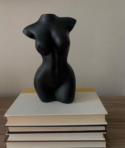 Black Vase Female Body Vase Human Body Shaped Vase Female Form Cute Bud Flower Planter Vases Body Vase Vase Modern Chic Decor for Flowers Boho Home Feminist Decor 7.7" H in Saudi Arabia