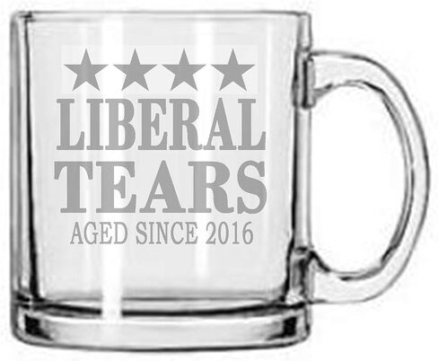 Liberal Tears Donald Trump MAGA make america great again Republican Idea Wine Glass (10 oz rock whickey glass) in Saudi Arabia